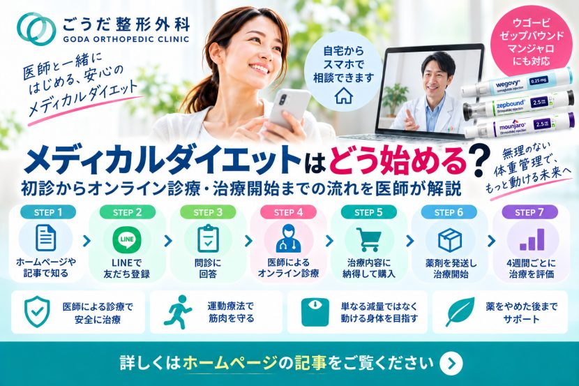 メディカルダイエットはどう始める？初診からオンライン診療・治療終了までの流れを医師が解説